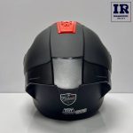 کلاه کاسکت فک متحرک فابریک Fabric مشکی قرمز مات - تصویر 3