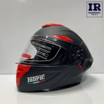 کلاه کاسکت فک متحرک فابریک Fabric مشکی قرمز مات - تصویر 5