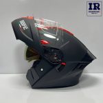 کلاه کاسکت فک متحرک فابریک Fabric مشکی قرمز مات - تصویر 6