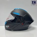 کلاه کاسکت فک متحرک فابریک Fabric مشکی آبی مات