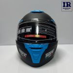 کلاه کاسکت فک متحرک فابریک Fabric مشکی آبی مات - تصویر 2