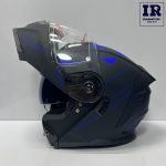 کلاه کاسکت فک متحرک DA1 کد 111 مشکی آبی - تصویر 7