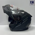 کلاه کاسکت فک متحرک DA1 کد 111 مشکی طوسی - تصویر 2