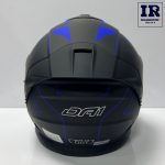 کلاه کاسکت فک متحرک DA1 کد 111 مشکی آبی - تصویر 4