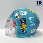 کلاه کاسکت بچگانه بدون فک ردلاین RedLine - آبی طرح Lets go