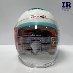 کلاه کاسکت بچگانه بدون فک ردلاین RedLine - سفید طرح خرس - تصویر 3