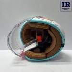 کلاه کاسکت بچگانه بدون فک ردلاین RedLine - سفید طرح خرس - تصویر 5