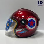 کلاه کاسکت بدون فک بچگانه قرمز captain america