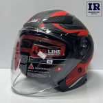 کلاه کاسکت بدون فک ردلاین Redline کد 965 مشکی قرمز - تصویر 2