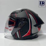 کلاه کاسکت بدون فک ردلاین Redline کد 965 مشکی طوسی قرمز