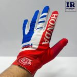دستکش موتورسیکلت کراسی HONDA قرمز سفید آبی