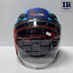 کلاه کاسکت بدون فک ردلاین Redline کد 965 مشکی آبی - تصویر 3