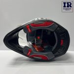 کلاه کاسکت کراسی تایگر Tiger سفید طوسی - تصویر 5