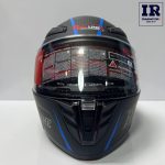کلاه کاسکت فک متحرک ردلاین Redline کد 960 مشکی آبی - تصویر 3