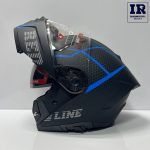 کلاه کاسکت فک متحرک ردلاین Redline کد 960 مشکی آبی - تصویر 6