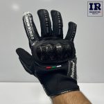 دستکش موتور سواری ضربه گیر دار مدبایک Madbike کربن - مشکی