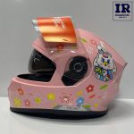 کلاه کاسکت بچگانه فک ثابت AXK صورتی - تصویر 6