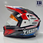 کلاه کاسکت اندرویی تایگر Tiger jt1 سفید قرمز مشکی