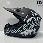 کلاه کاسکت کراسی ردلاین redline کد 750 مشکی سفید