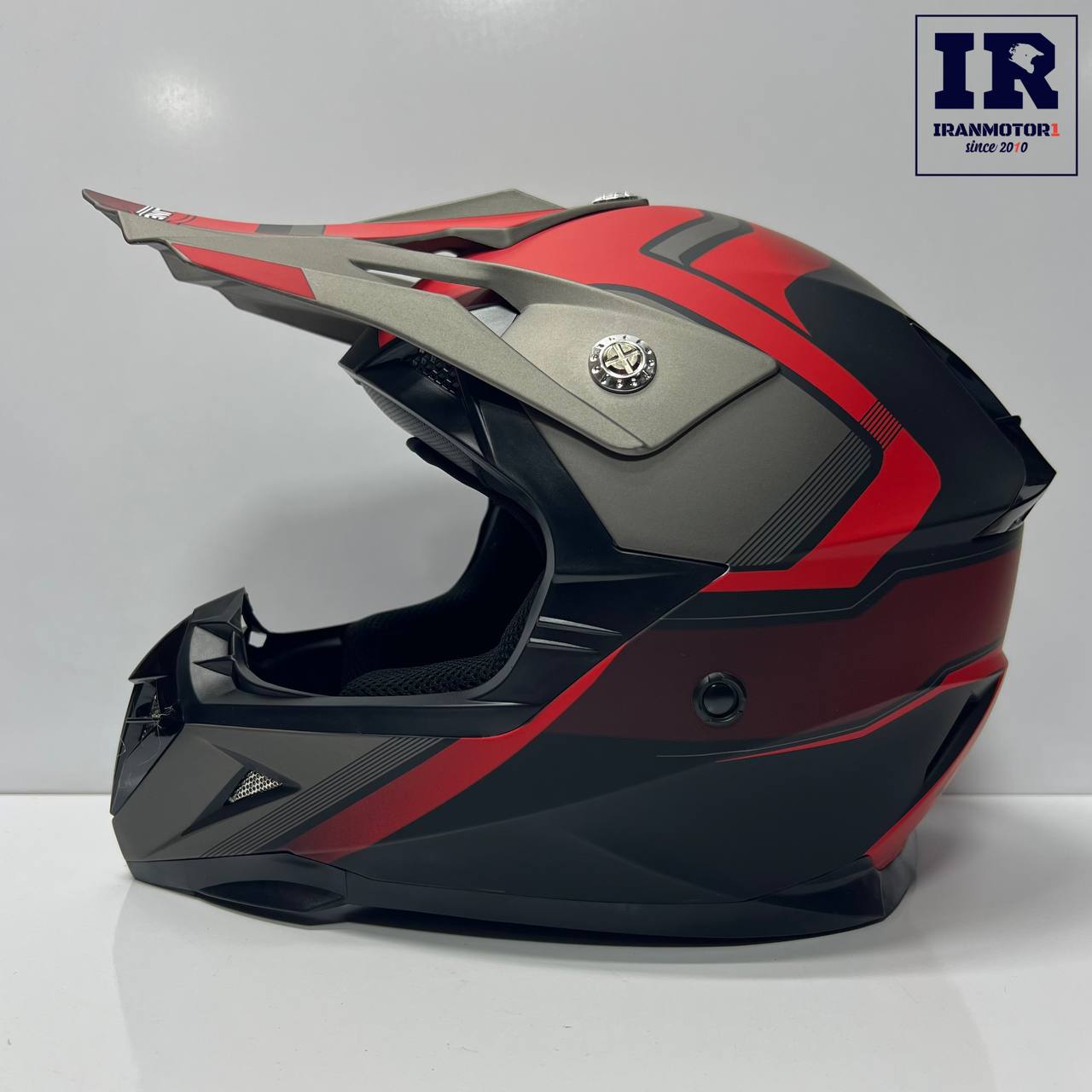 image_1780998060347 کلاه کاسکت کراسی ردلاین redline کد 750 مشکی قرمز - تصویر 1