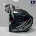 کلاه کاسکت فک متحرک ردلاین Redline کد 939 مشکی طوسی روشن - تصویر 6