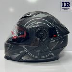 کلاه کاسکت فک متحرک ردلاین Redline کد 939 مشکی  خط خاکستری