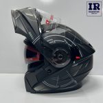 کلاه کاسکت فک متحرک ردلاین Redline کد 939 مشکی  خط خاکستری - تصویر 6