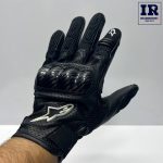 دستکش‌ موتور سواری آلپین استار چرمی کربن Alpinestar مشکی