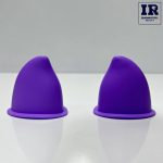 گوش کلاه کاسکت دخترانه سفید بنفش - تصویر 2