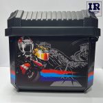 باکس موتور سیکلت مکعبی ردلاین Redline پلیمری مشکی قرمز - تصویر 2