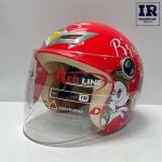 کلاه کاسکت بچگانه بدون فک ردلاین redline کد 908 قرمز طرح اسب تک شاخ - تصویر 2