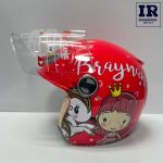 کلاه کاسکت بچگانه بدون فک ردلاین redline کد 908 قرمز طرح اسب تک شاخ - تصویر 6
