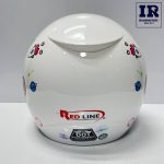 کلاه کاسکت بچگانه بدون فک ردلاین redline کد 908 سفید طرح خرس - تصویر 4