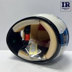 کلاه کاسکت بچگانه فک ثابت ردلاین redline کد 906 آبی طرح گربه - تصویر 5