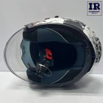 کلاه کاسکت بدون فک راپیدو Rapido سفید براق طرح اسکلت - تصویر 5