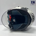 کلاه کاسکت بدون فک راپیدو Rapido سفید مات طرح اسکلت - تصویر 5