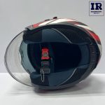 کلاه کاسکت بدون فک راپیدو Rapido سفید قرمز SRT - تصویر 5