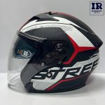 کلاه کاسکت بدون فک راپیدو Rapido سفید قرمز STREET