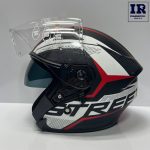 کلاه کاسکت بدون فک راپیدو Rapido سفید قرمز STREET - تصویر 6