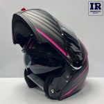 کلاه کاسکت فک متحرک تکنو Tekno مشکی صورتی - تصویر 3