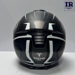 کلاه کاسکت فک متحرک تکنو Tekno مشکی سفید خطی - تصویر 5