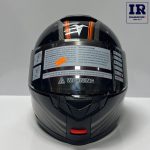 کلاه کاسکت فک متحرک تکنو Tekno مشکی نارنجی - تصویر 2