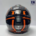 کلاه کاسکت فک متحرک تکنو Tekno مشکی نارنجی - تصویر 5