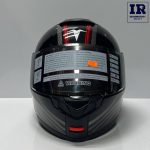 کلاه کاسکت فک متحرک تکنو Tekno مشکی قرمز براق - تصویر 2