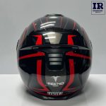 کلاه کاسکت فک متحرک تکنو Tekno مشکی قرمز براق - تصویر 5