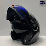 کلاه کاسکت فک متحرک تکنو Tekno مشکی آبی براق - تصویر 2