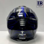 کلاه کاسکت فک متحرک تکنو Tekno مشکی آبی براق - تصویر 4