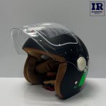کلاه کاسکت بچگانه بدون فک Ibk مشکی سبز فوتبالیست - تصویر 5